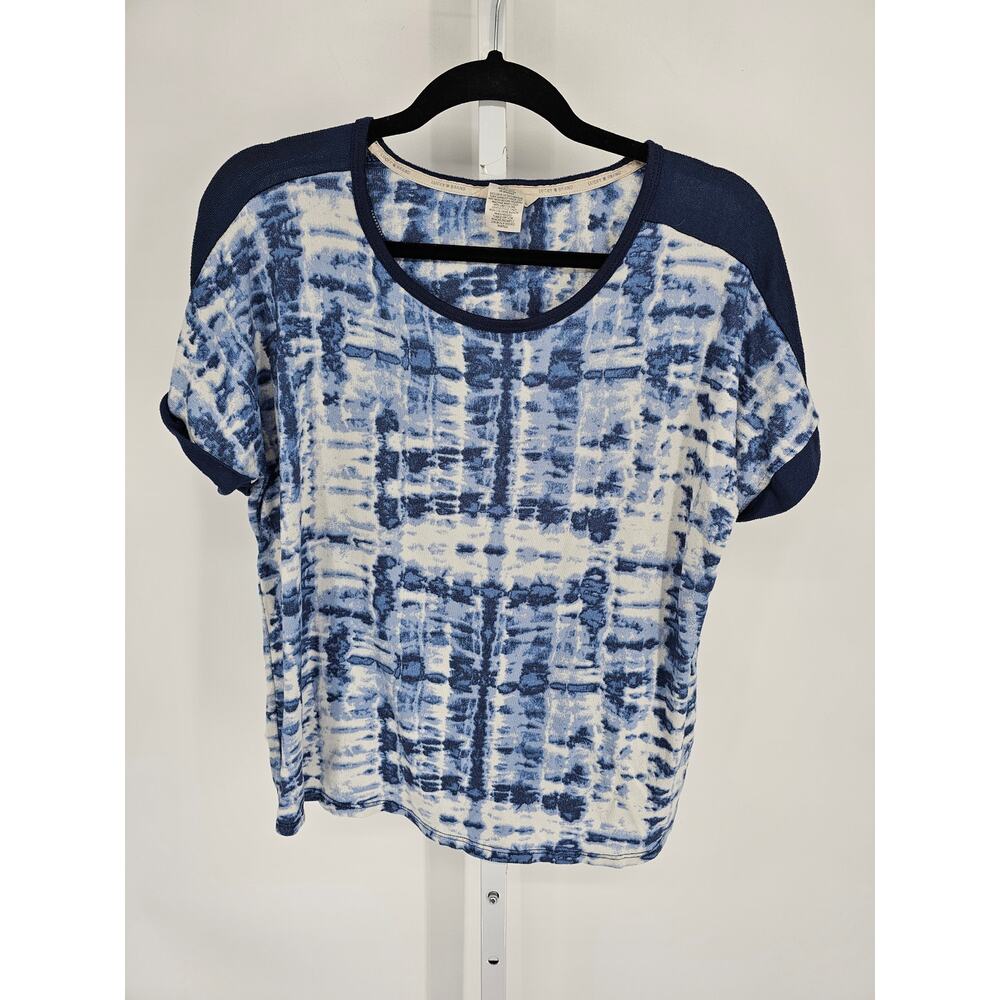 Lucky Brand Womens Sz XL 4 Piece pajama Set Blue White Tie Dye Print - Picture 2 of 6